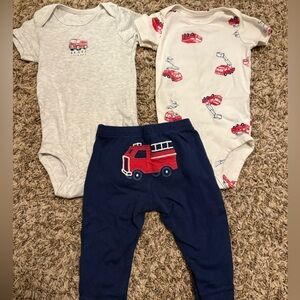 Fire truck Matching Set - 9mon